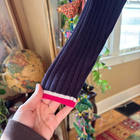 Vintage Ann Taylor Blue Ribbed 3/4 Sleeve Preppy Y2K Sweater Small - Picture 6 of 7